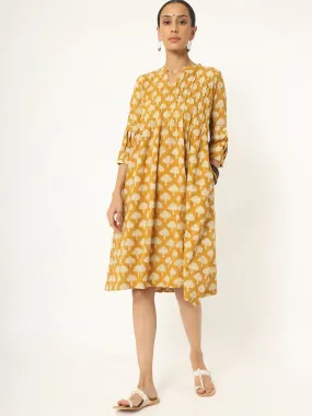 Yellow pintex Dress